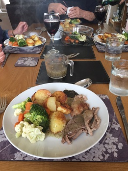 Delicious home-cooked #freefrom roast lamb dinner with all the trimmings